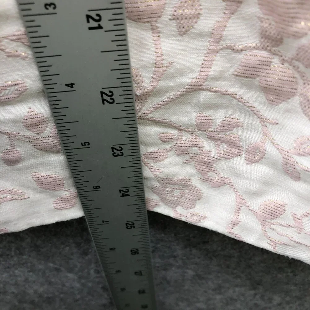 Zara Girls 7/8 Party Dress Pink Floral Jacquard Pleated Sleeveless A-Line Formal